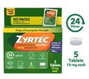 ZYRTEC 10MG 5 TAB TRAVEL SIZE