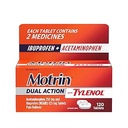 MOTRIN DUAL ACTION TYLENOL 250MG/125MG X 120 TABLETS