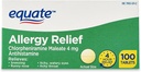 ALLERGY RELIEF 4MG 100 TABLETAS EQUATE