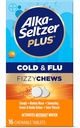 ALKA SELTZER PLUS COLD & FLU FIZZYCHEWS 16 TABLETS