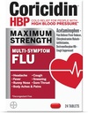 CORICIDIN HBP MAXIMUM STRENGTH, MULTY-SYMPTOM FLU X 24 TABLETS