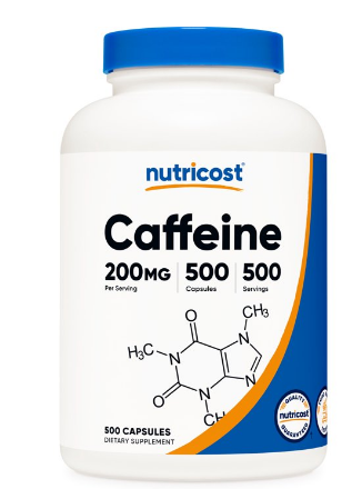CAFFEINE 200 MG 500 CAP NUTRICOST | Tu Farmacia Actual