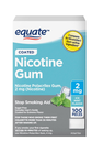 EQUATE NICOTINE GUM STOP SMOKING AID 2MG  X 100 PC