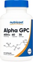 ALPHA GPC 600 MG 60 CAPSULAS NUTRICOST