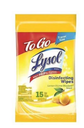 LYSOL DISINFECTING WIPES 15 WET WIPES TRAVEL SIZE 73 G