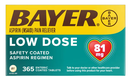 ASPIRIN LOW DOSE 81MG 365TAB BAYER