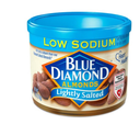 BLUE DIAMOND ALMOND LOW SODIUM LIGHTLY SALTED 170 G